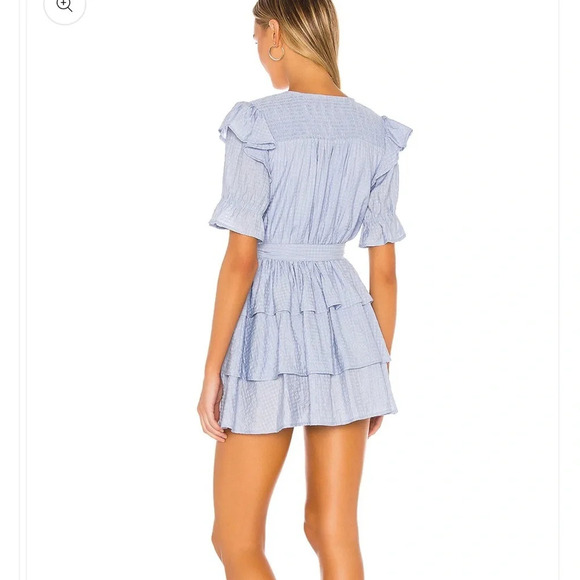 Tularosa Magnolia Wrap Dress in Powder Blue Size Small - Picture 3 of 8